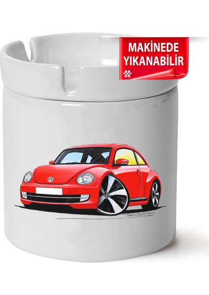 Çakılap Vw Beetle Baskılı Porselen At-Söndür Küllük (Kl-Otmbl-Vw)