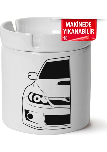 Çakılap Subaru Baskılı Porselen At-Söndür Küllük (Kl-Otmbl-Sbr)