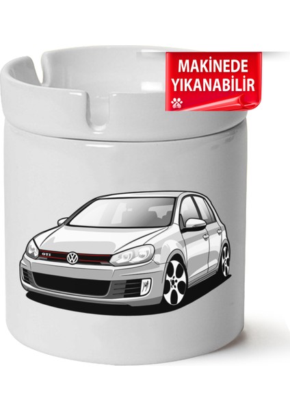 Çakılap Vw Golf 6 Baskılı Porselen At-Söndür Küllük (Kl-Otmbl-Vw)