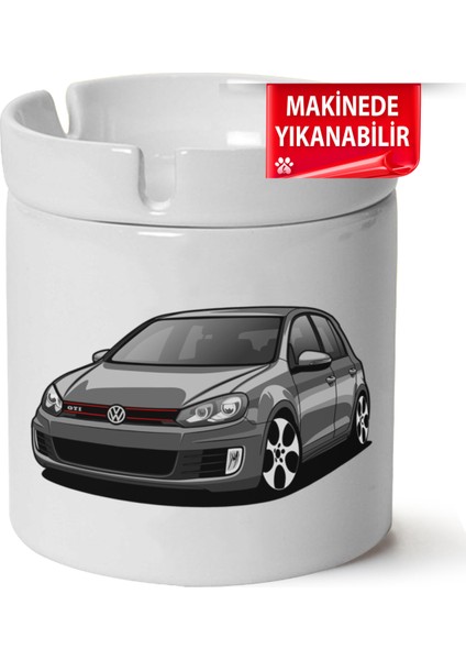Çakılap Vw Golf 6 Baskılı Porselen At-Söndür Küllük (Kl-Otmbl-Vw)
