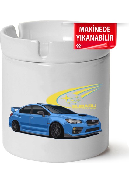 Çakılap Subaru Baskılı Porselen At-Söndür Küllük (Kl-Otmbl-Sbr)