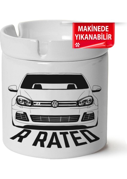 Çakılap Vw Golf 6 Baskılı Porselen At-Söndür Küllük (Kl-Otmbl-Vw)