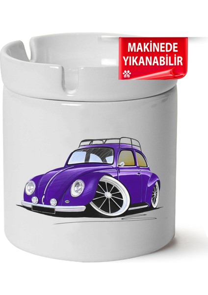 Çakılap Vw Beetle Baskılı Porselen At-Söndür Küllük (Kl-Otmbl-Vw)