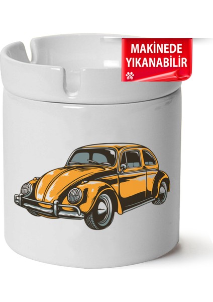 Çakılap Vw Beetl Baskılı Porselen At-Söndür Küllük (Kl-Otmbl-Vw)