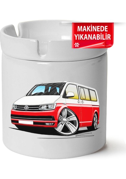 Çakılap Vw Transporter T6 Baskılı Porselen At-Söndür Küllük (Kl-Otmbl-Vw)