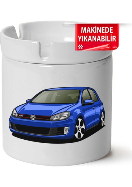 Çakılap Vw Golf 6 Baskılı Porselen At-Söndür Küllük (Kl-Otmbl-Vw)