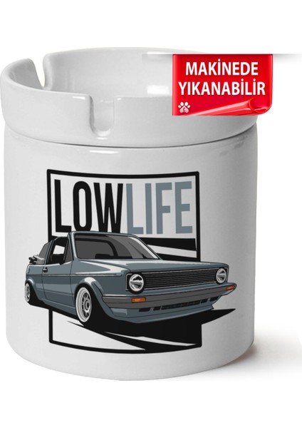 Çakılap Vw Golf 1 Baskılı Porselen At-Söndür Küllük (Kl-Otmbl-Vw)
