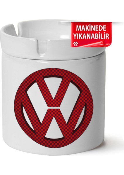 Çakılap Vw Logo Baskılı Porselen At-Söndür Küllük (Kl-Otmbl-Vw)