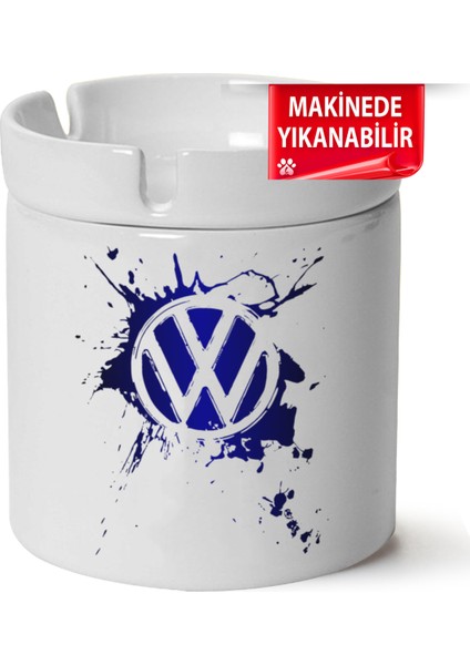 Çakılap Vw Logo Baskılı Porselen At-Söndür Küllük (Kl-Otmbl-Vw)