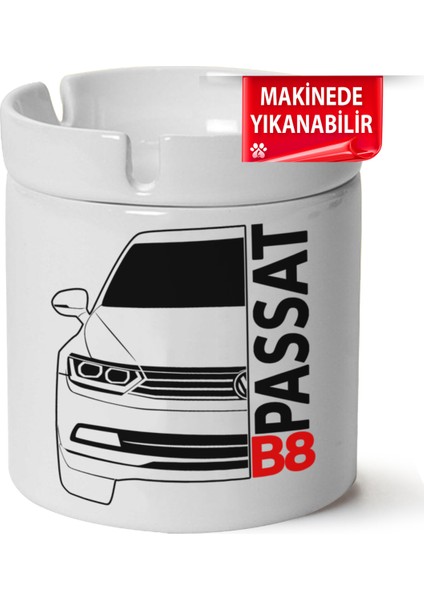 Çakılap Vw Passat B8 Baskılı Porselen At-Söndür Küllük (Kl-Otmbl-Vw)