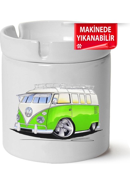 Çakılap Vw Transporter T1 Baskılı Porselen At-Söndür Küllük (Kl-Otmbl-Vw)