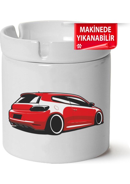Çakılap Vw Scirocco Baskılı Porselen At-Söndür Küllük (Kl-Otmbl-Vw)