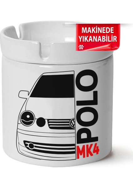 Çakılap Vw Polo Mk4 Baskılı Porselen At-Söndür Küllük (Kl-Otmbl-Vw)
