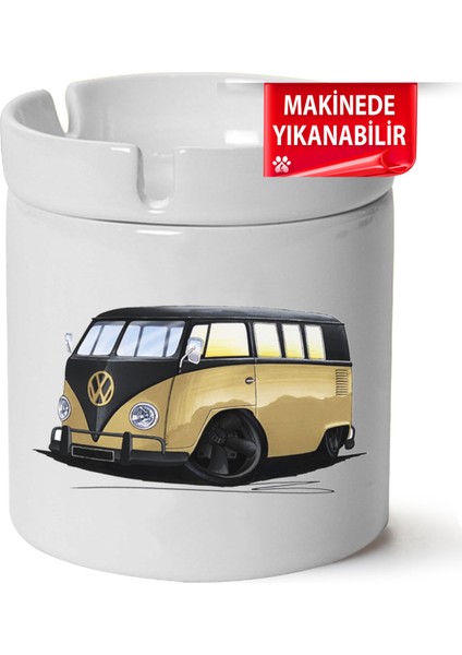 Çakılap Vw Transporter T1 Baskılı Porselen At-Söndür Küllük (Kl-Otmbl-Vw)