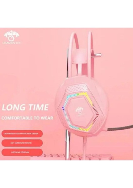 7.1. Rgb Profesyonel Gaming Mikrofonlu Kablolu Gamer Kulaklığı Kulak Üstü Pc Ps Xbox Uyumlu Işıklı Rengarenk fırsatları