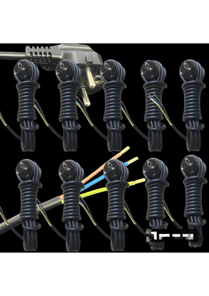 Cihaz Fişli Ttr Topraklı Ups Kablo 3 x 1 mm (10 Adet)