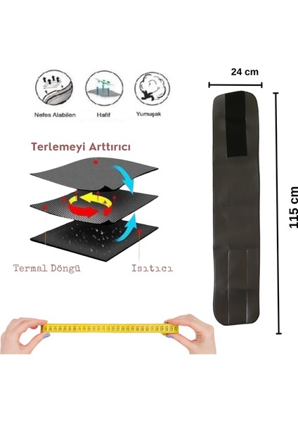 Unisex Termal Sauna Kemer Terleme Korse Bel Kemeri