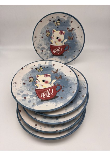 Sevimli Patiler Serisi Pasta Tabağı 20CM 6 Adet 21901