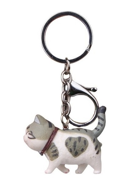 3 Kendi Kendini Iyileştiren Sıcak Seri Kedi Yuvarlak Yuvarlanan Katı Kedi Figürü Karabina Anahtarlık Çantasının Kore Versiyonu Asılı (Yurt Dışından)