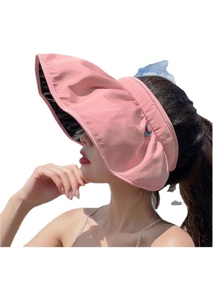 Kadınlar Güneş Koruma Güneş Şapkası Uv Koruma Güneşlik Katlanabilir (Yurt Dışından)