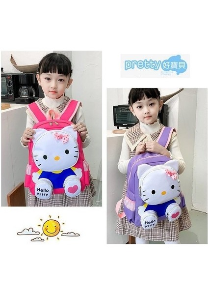 Novo Çocuk Çantası Cartoon Style Kt Gato Dois Omb (Yurt Dışından) modelleri