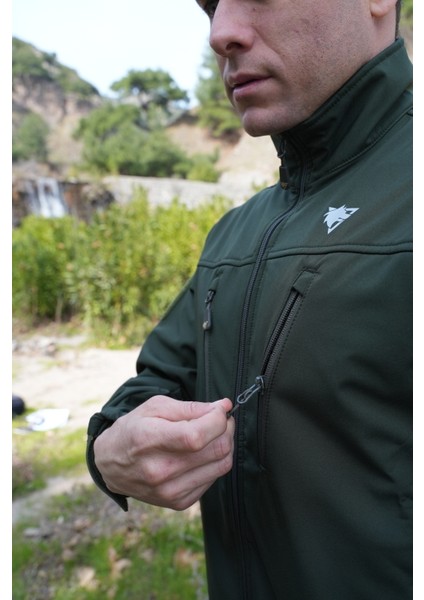 Wolftrap Tactical Softshell Mont Haki, 7 Cepli Rüzgar Geçirmez Softshell Mont Haki, Outdoor Erkek Mont