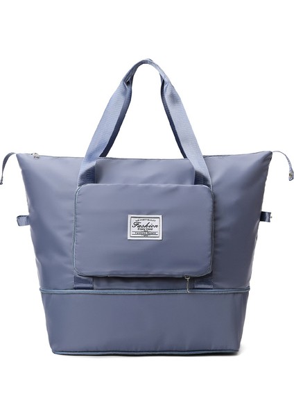 Katlanabilir Büyük Kapasiteli Kısa Mesafe Seyahat Çantası Kuru ve Islak Ayırma Spor Çantası (Yurt Dışından)