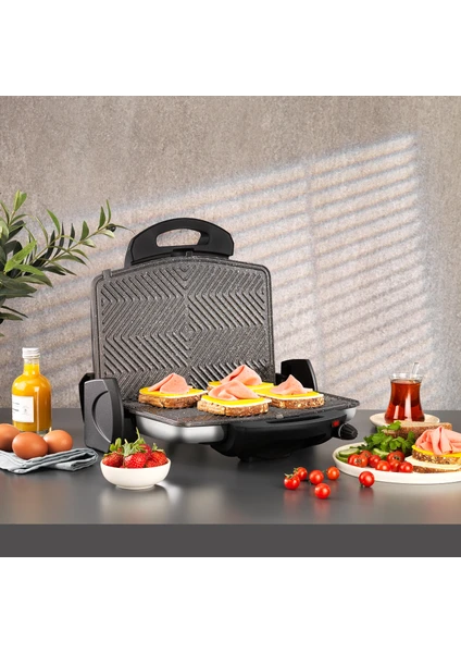 Grill Chef Tost Makinesi-Inox