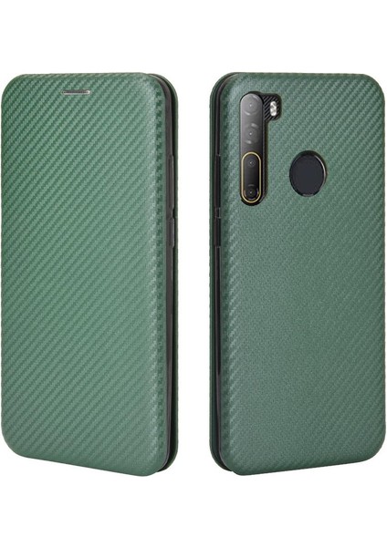 YH Market Kart Tutucu Kickstand Manyetik Karbon Tam ile Htc Desire 20 Pro Için Kılıf (Yurt Dışından)