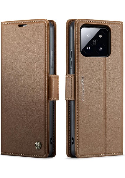 Xiaomi 14 Pro Darbeye Durumda Cüzdan Durumda Kickstand Anti (Yurt Dışından)