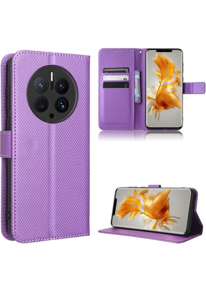 Huawei Mate 50 Pro Için Kılıf Kart Tutucu Kapak Kickstand Manyetik Cüzdan (Yurt Dışından)