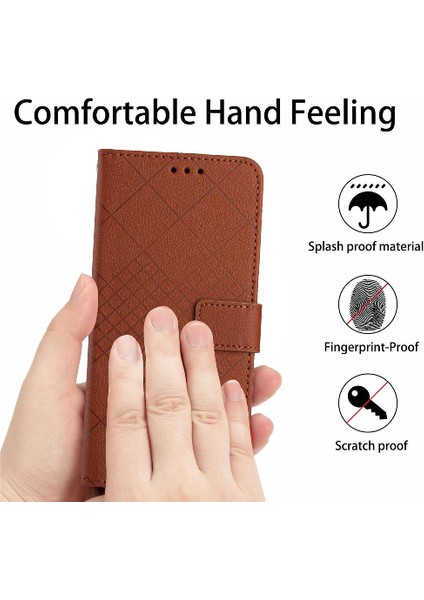 Realme C65 Için Flip Case 4g Elmas Kabartmalı Manyetik Kapak Cüzdan Pu ile (Yurt Dışından)