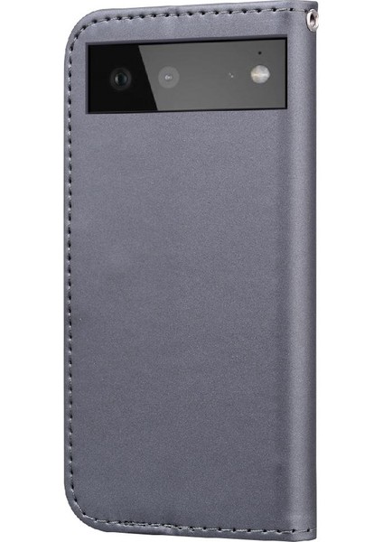 Google Piksel 6 Için Flip Case Darbeye Deri Çanta Basit Iş Çevirme (Yurt Dışından)