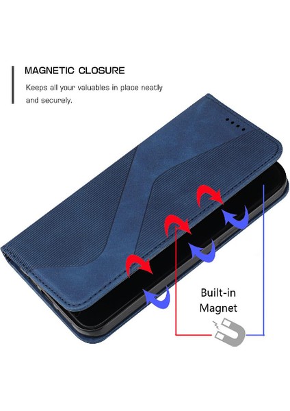 Samsung Galaxy A71 4g Manyetik Folio Kapak Cüzdan Kickstand Pu (Yurt Dışından)