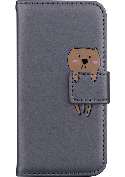 Iphone 5 / 5s / Se Için Flip Case Cüzdan Deri Kılıf Kapak Basit (Yurt Dışından)