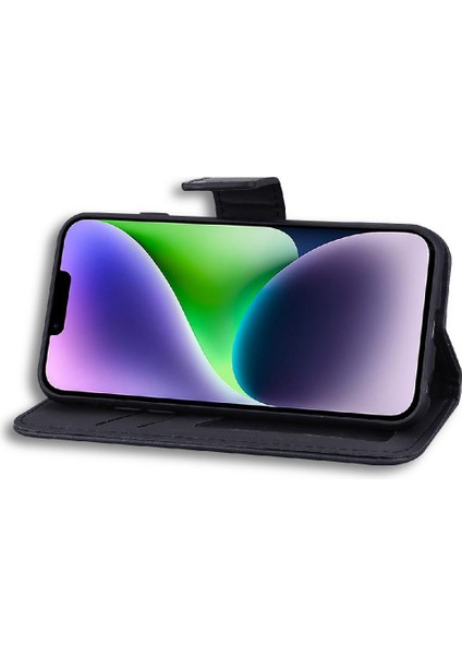 IPhone 14 Için Flip Case Artı Basit Iş Kapak Çevirin Deri Kılıf (Yurt Dışından)