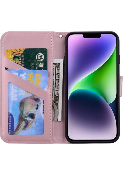 IPhone 14 Için Flip Case Artı Basit Iş Kapak Çevirin Deri Kılıf (Yurt Dışından)