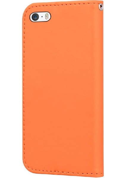 Iphone 5 / 5s / Se Için Flip Case Cüzdan Deri Kılıf Kapak Basit (Yurt Dışından)