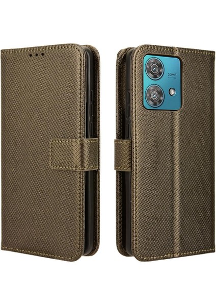 Motorola Kenar 40 Neo 5g Için Kılıf Kickstand Kart Tutucu Manyetik Cüzdan (Yurt Dışından)