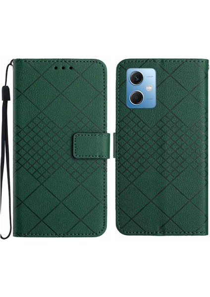 Xiaomi Poco X5 5g Için Flip Case Cüzdan Pu Deri El Kayışı Kartı ile (Yurt Dışından)