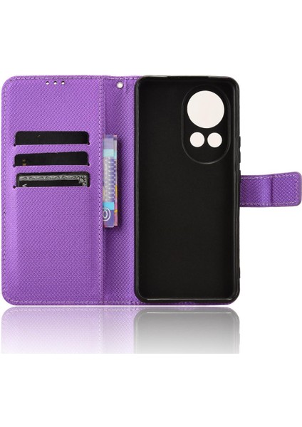 Huawei Nova 12 Için Kılıf Manyetik Cüzdan Kart Tutucu Kickstand Kapak (Yurt Dışından)