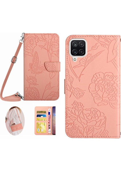 Samsung Galaxy Case 5g Telefon Kılıfı Için Kelebekler ve Çiçekler Yumuşak Pu (Yurt Dışından)