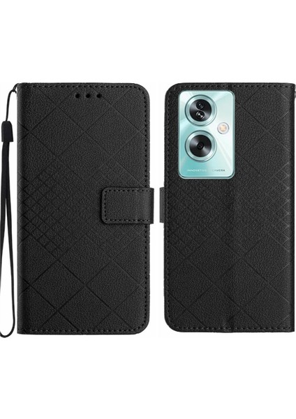 Oppo RENO11 F Elmas Kabartmalı Manyetik Kapak Kart Yuvası Için Flip Case (Yurt Dışından)