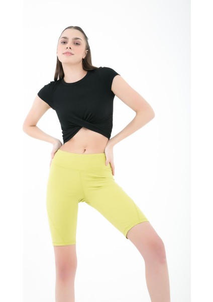 Örme Crop Body, Kısa Kollu Büzgülü - Zazel modelleri