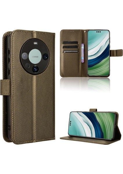 Huawei Mate 60 5g Için Kılıf Kapak Kickstand Kart Tutucu Manyetik Cüzdan (Yurt Dışından)