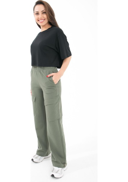 Kargo Cepli Örme Pantolon, Paçası Lastikli Rahat Kesim - Uzziel fiyatları