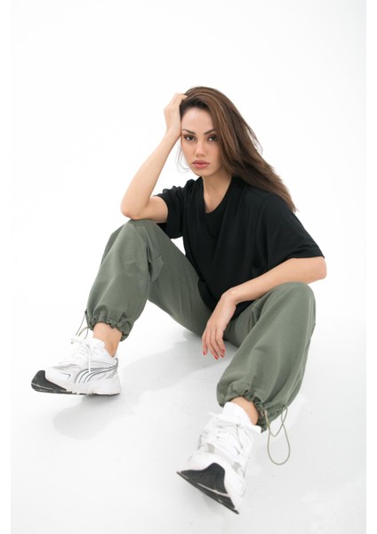 Kargo Cepli Örme Pantolon, Paçası Lastikli Rahat Kesim - Uzziel modelleri