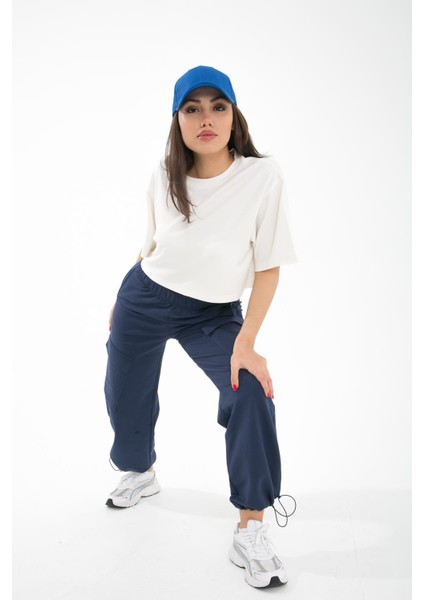 Kargo Cepli Örme Pantolon, Paçası Lastikli Rahat Kesim - Uzziel fırsatları