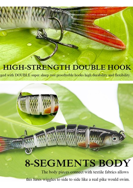 J Tarzı G Balıkçılık Cazibesi Eklemli Batan Wobbler Pike Swimbait Crankbait Alabalık Bas Balıkçılık Aksesuarları Mücadele Yem Pesca (Yurt Dışından) fırsatları