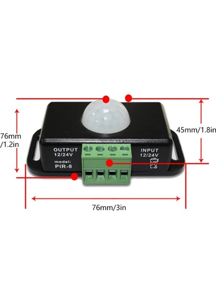 12-24V AYARLI PIR HAREKET SENSÖR MODÜLÜ